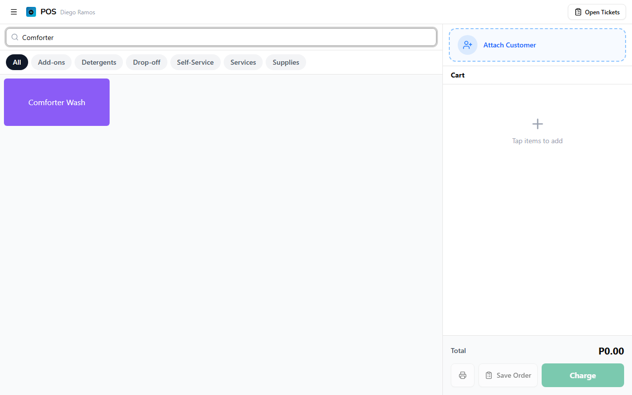Register search filtering items