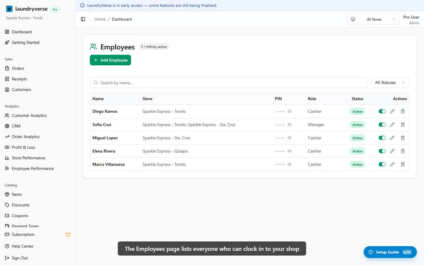 Employees admin walkthrough video