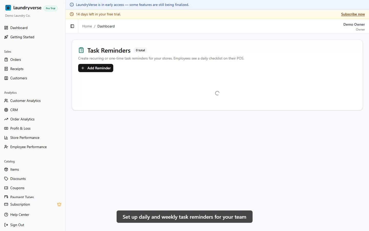Task reminders walkthrough video