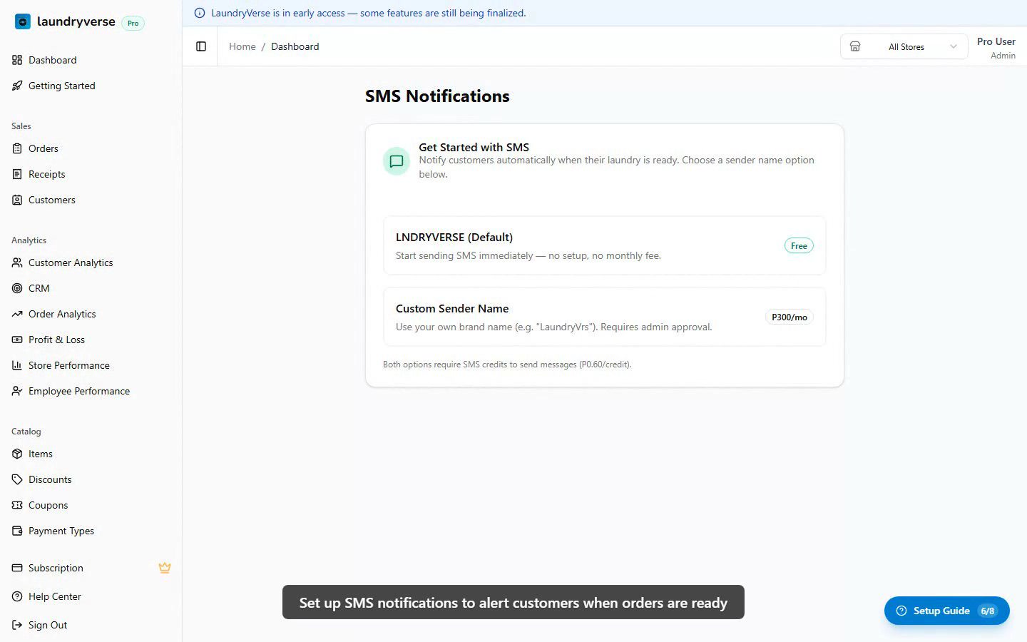 SMS Notifications walkthrough video