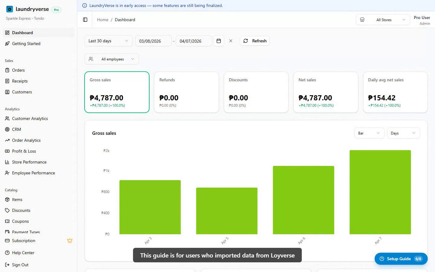 Verifying your import walkthrough