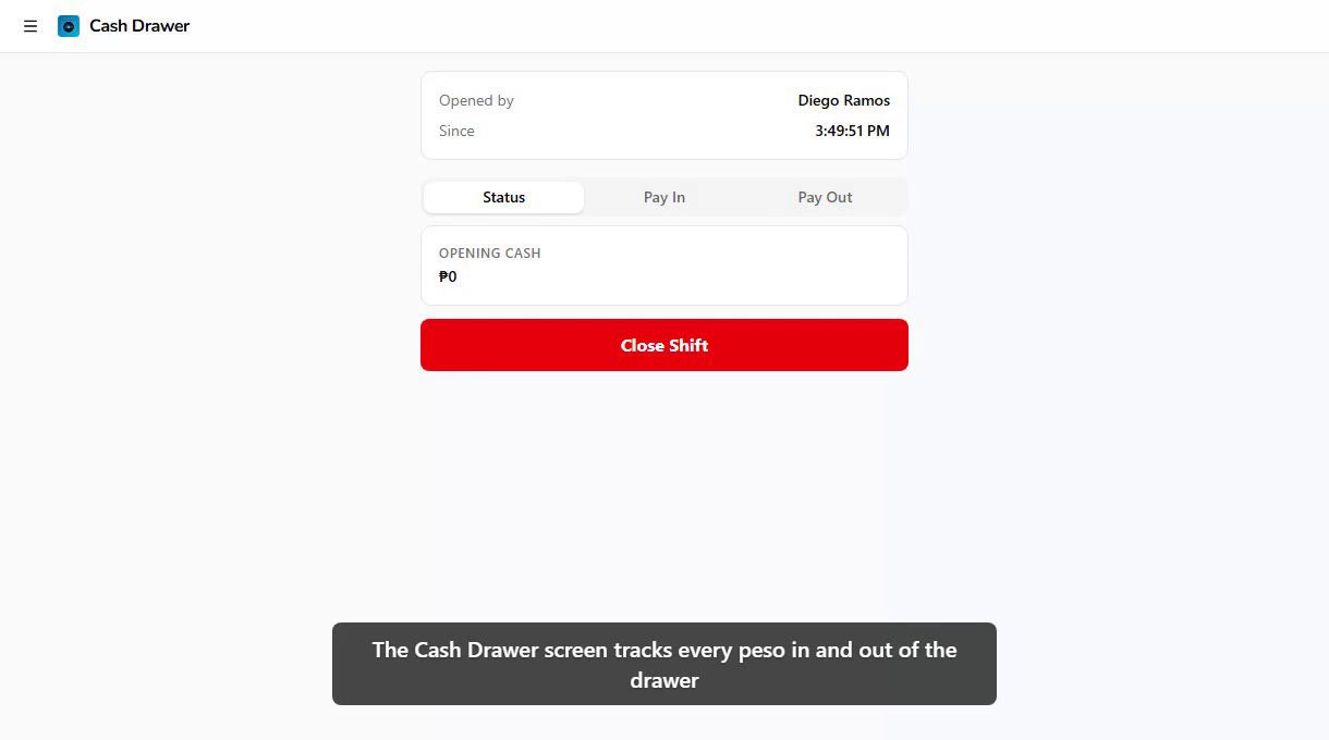 Cash Drawer walkthrough video