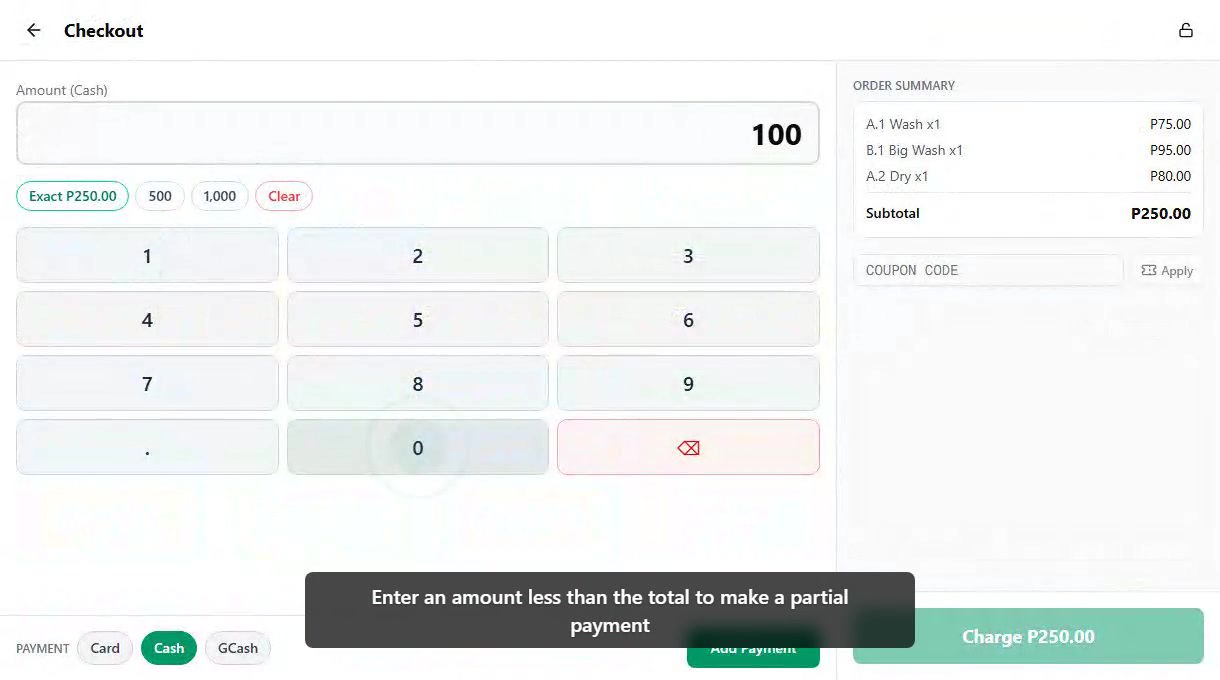 Partial Payments walkthrough video